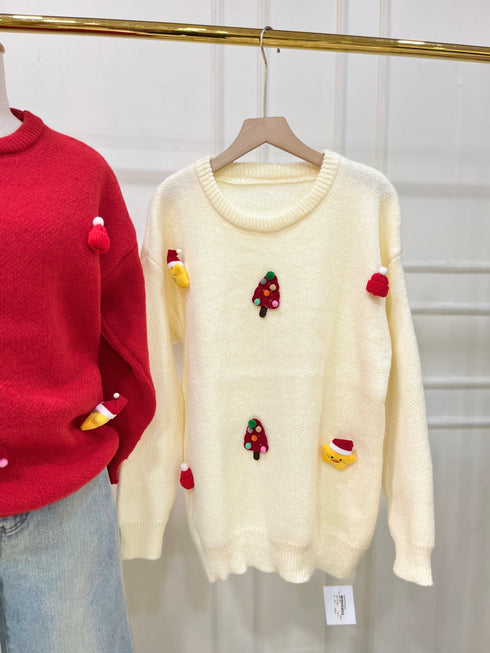 Women Winter Round Neck Pullover